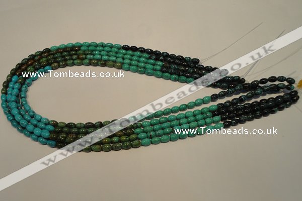 CNT116 15.5 inches 4*6mm rice natural turquoise beads wholesale