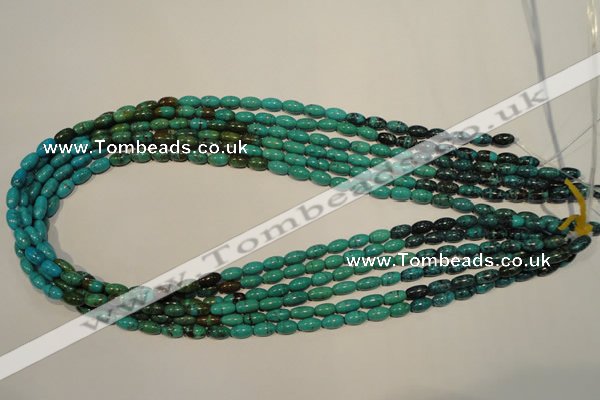 CNT117 15.5 inches 4*8mm rice natural turquoise beads wholesale