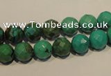 CNT131 15.5 inches 8mm faceted round natural turquoise beads