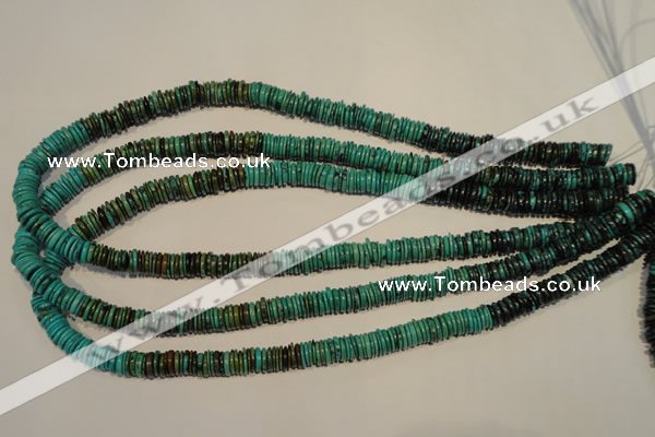 CNT138 15.5 inches 1.5*7.5mm disk natural turquoise beads
