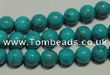 CNT147 15.5 inches 8mm round natural turquoise beads wholesale