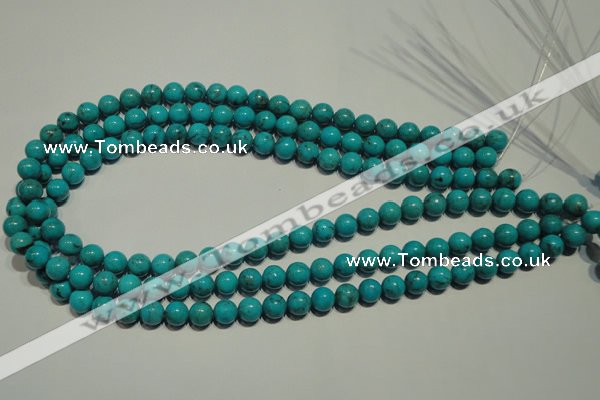 CNT147 15.5 inches 8mm round natural turquoise beads wholesale