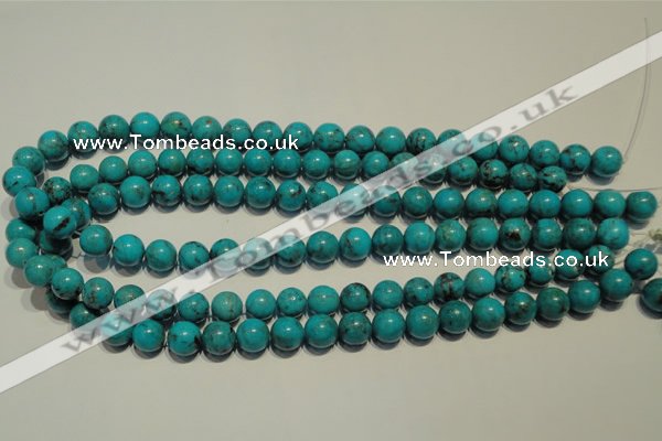 CNT148 15.5 inches 10mm round natural turquoise beads wholesale