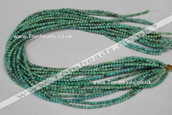 CNT201 15.5 inches 3mm round natural turquoise beads wholesale