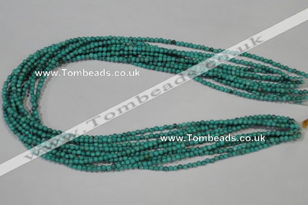 CNT202 15.5 inches 3mm round natural turquoise beads wholesale