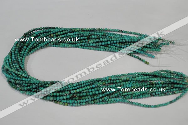 CNT203 15.5 inches 3mm round natural turquoise beads wholesale