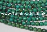 CNT204 15.5 inches 4.5mm round natural turquoise beads wholesale