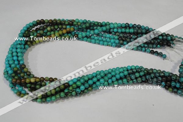 CNT207 15.5 inches 6mm round natural turquoise beads wholesale