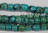 CNT212 15.5 inches 7*4mm – 7*6mm drum natural turquoise beads wholesale