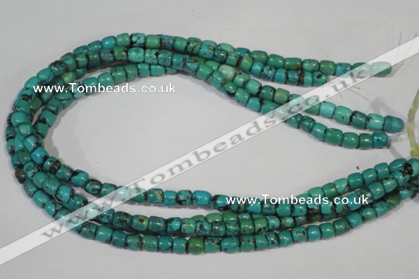 CNT212 15.5 inches 7*4mm – 7*6mm drum natural turquoise beads wholesale