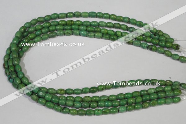 CNT214 15.5 inches 6*8mm drum natural turquoise beads wholesale