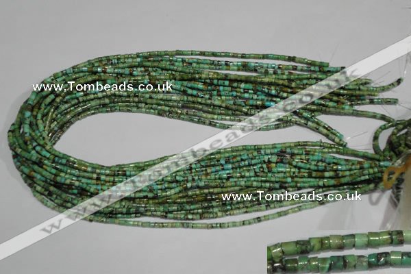 CNT215 15.5 inches 2.5*3mm heishi natural turquoise beads wholesale