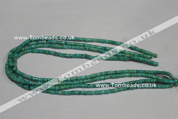 CNT218 15.5 inches 3.5*4.5mm heishi natural turquoise beads wholesale