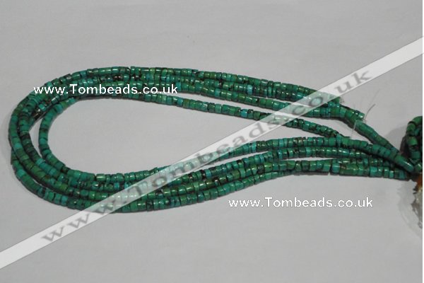 CNT219 15.5 inches 3*4mm – 4*5mm heishi natural turquoise beads