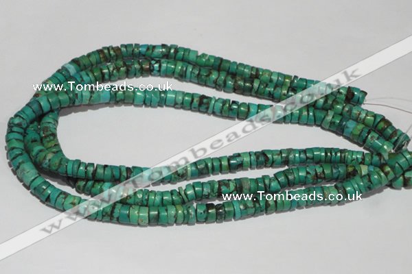 CNT221 15.5 inches 3*8mm – 5*10mm heishi natural turquoise beads