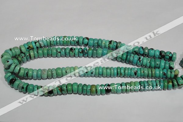 CNT223 15.5 inches 5*11mm rondelle natural turquoise beads wholesale