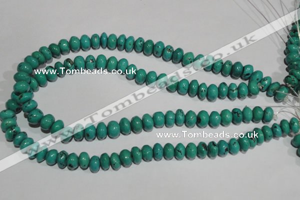 CNT225 15.5 inches 8*12mm rondelle natural turquoise beads wholesale