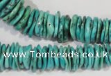 CNT228 15.5 inches 2*6mm - 5*22mm dish natural turquoise beads wholesale