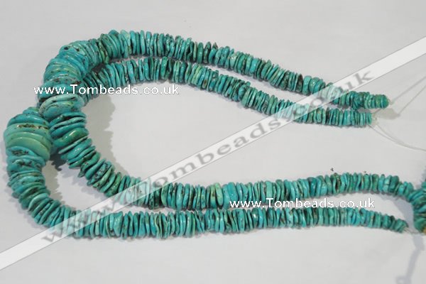 CNT228 15.5 inches 2*6mm - 5*22mm dish natural turquoise beads wholesale