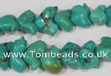 CNT232 15.5 inches 10*16mm animal natural turquoise beads wholesale