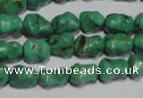 CNT235 15.5 inches 8*10mm bone natural turquoise beads wholesale