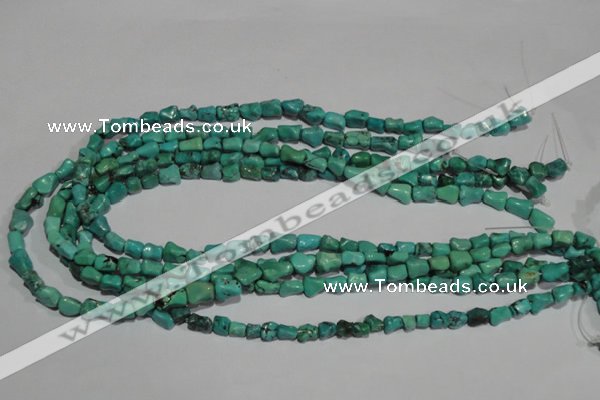 CNT236 15.5 inches 7*9mm bone natural turquoise beads wholesale