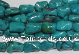 CNT237 15.5 inches 7*10mm bone natural turquoise beads wholesale