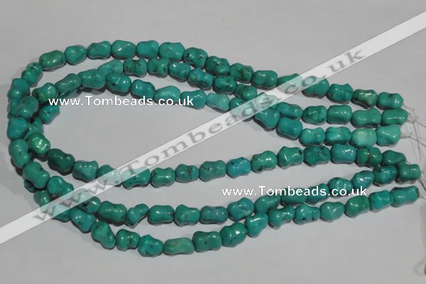 CNT238 15.5 inches 9*12mm bone natural turquoise beads wholesale