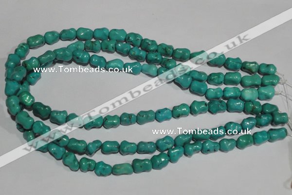 CNT238 15.5 inches 9*12mm bone natural turquoise beads wholesale