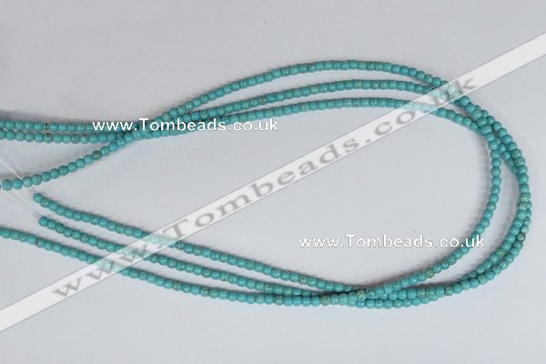 CNT24 16 inches 3.5mm round natural turquoise beads wholesale