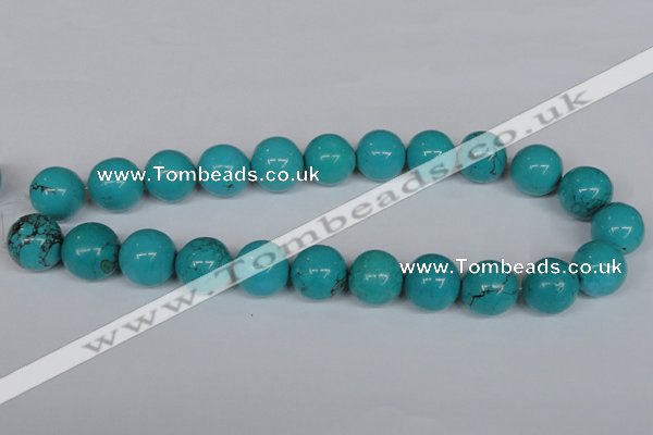 CNT25 16 inches 20mm round natural turquoise beads wholesale