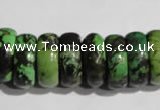 CNT250 15.5 inches 8*24mm rondelle natural turquoise beads wholesale