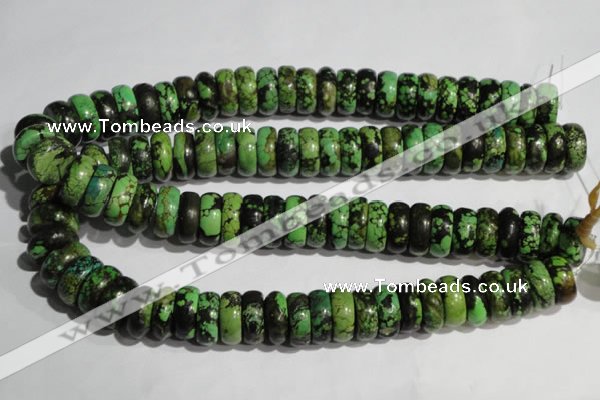 CNT250 15.5 inches 8*24mm rondelle natural turquoise beads wholesale