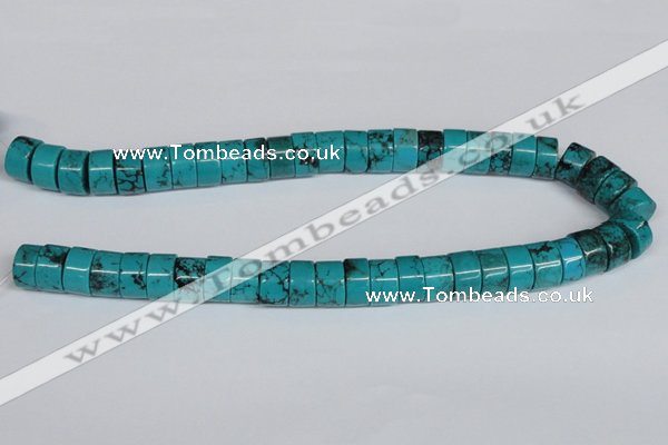 CNT26 16 inches 9*14mm wheel natural turquoise beads wholesale