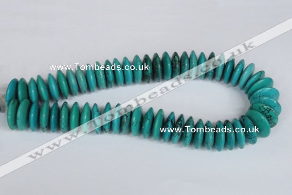 CNT29 16 inches 8*25mm rondelle natural turquoise beads wholesale