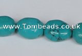 CNT34 16 inches 15*18mm nugget natural turquoise beads wholesale