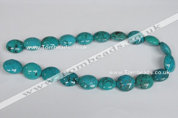 CNT36 16 inches 20*22mm oval natural turquoise beads wholesale