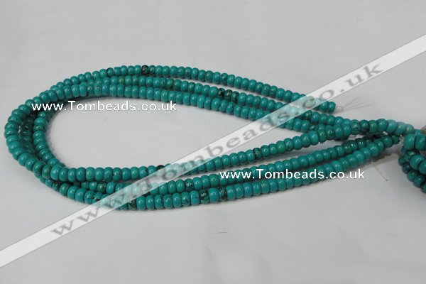 CNT360 15.5 inches 4*6mm rondelle turquoise beads wholesale