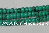 CNT362 15.5 inches 4*6mm rondelle turquoise beads wholesale