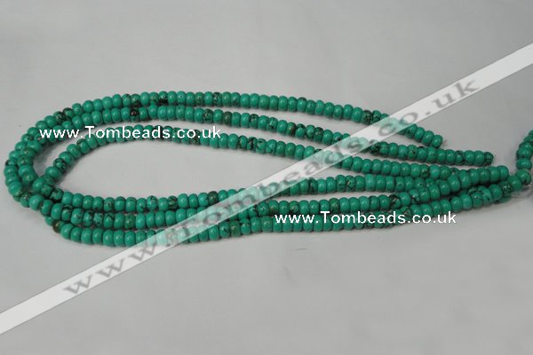 CNT362 15.5 inches 4*6mm rondelle turquoise beads wholesale