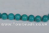 CNT38 16 inches 3mm round turquoise beads wholesale