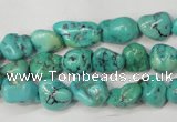 CNT380 15.5 inches 8*12mm nuggets natural turquoise beads