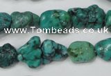 CNT381 15.5 inches 10*14mm - 12*16mm nuggets natural turquoise beads