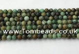 CNT410 15.5 inches 6mm round natural turquoise beads wholesale