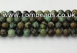 CNT413 15.5 inches 12mm round natural turquoise beads wholesale