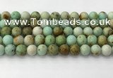 CNT418 15.5 inches 10mm round mongolian turquoise beads wholesale