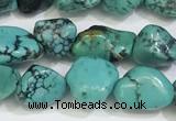 CNT519 15.5 inches 7*9mm - 8*10mm nuggets turquoise gemstone beads