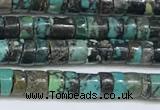 CNT526 15.5 inches 3.5mm - 4mm heishi turquoise gemstone beads