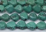 CNT545 15.5 inches 6mm triangle turquoise gemstone beads