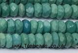 CNT575 15.5 inches 3*6mm - 4*6mm faceted rondelle turquoise gemstone beads